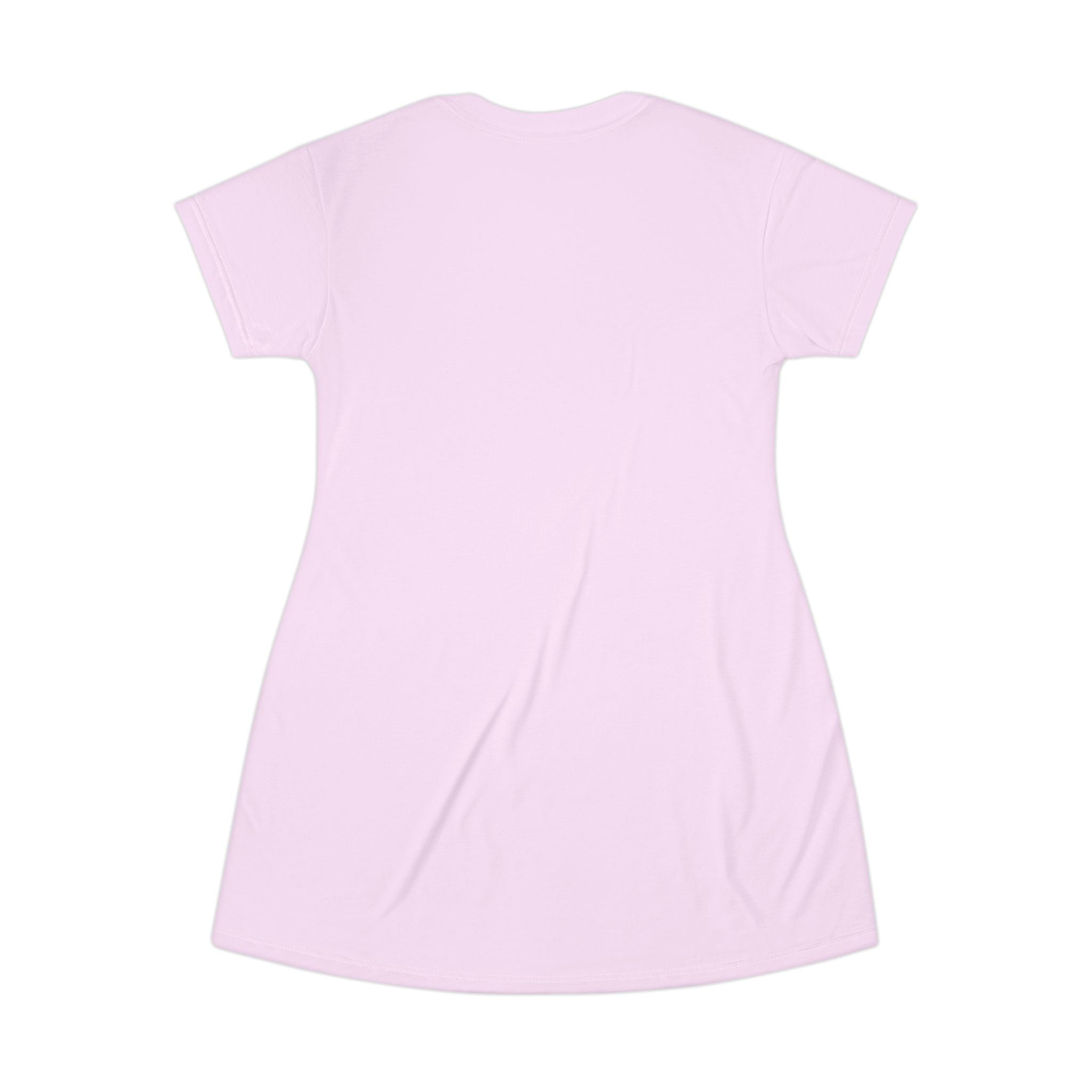 Pastel Pink T-Shirt Dress — Casual A-Line Tee Dress for Women